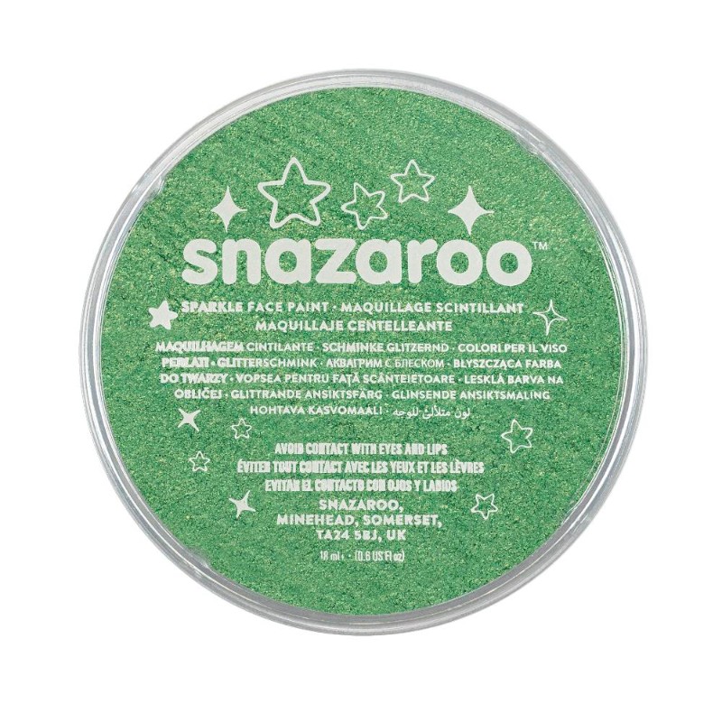Image of Ansiktsfärg Snazaroo 18ml Puck Skimrande Sparkle Pale green (5F) 1118401 766416184016