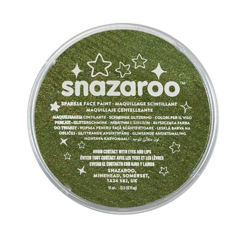 Image of Ansiktsfärg Snazaroo 18ml Puck Skimrande Sparkle Green   (5F) 1118441 766416184412