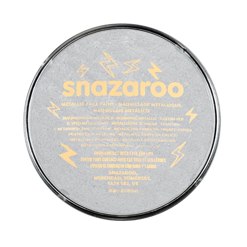 Image of Ansiktsfärg Snazaroo 18ml Puck Metallic Electric Silver (5F) 1118766 766416187666