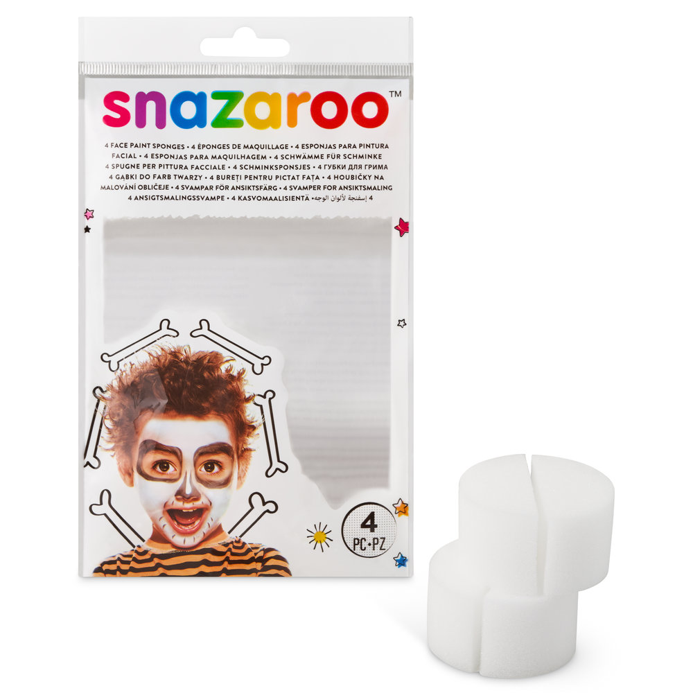 Image of Ansiktsfärgset Snazaroo H.D Semi Circle Sponge 4 Pack 1198927 766416519009