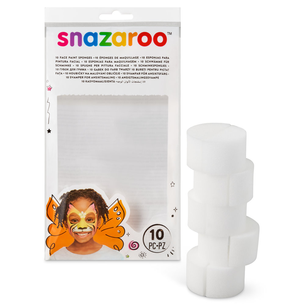 Image of Ansiktsfärgset Snazaroo H.D Semi Circle Sponge 10 Pack 1198928 766416519016