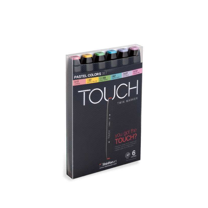 Image of Touch Twin Marker 6 Set [Pastel Color] 1100616 8809326961925