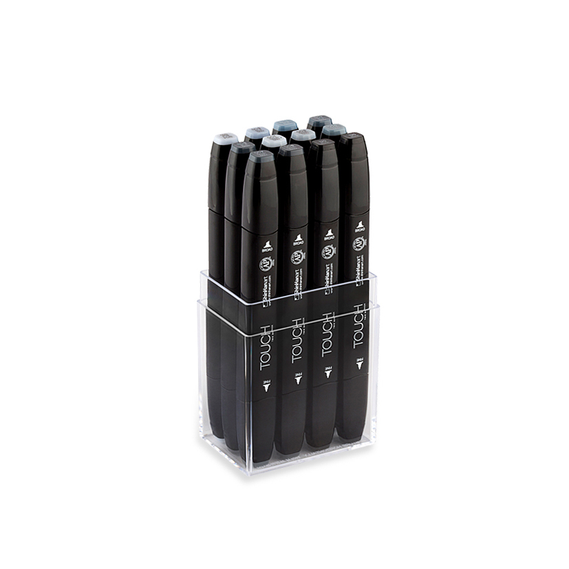 Image of Touch Twin Marker 12 Set [Blue/Green Grey] 1101208 8809309663426
