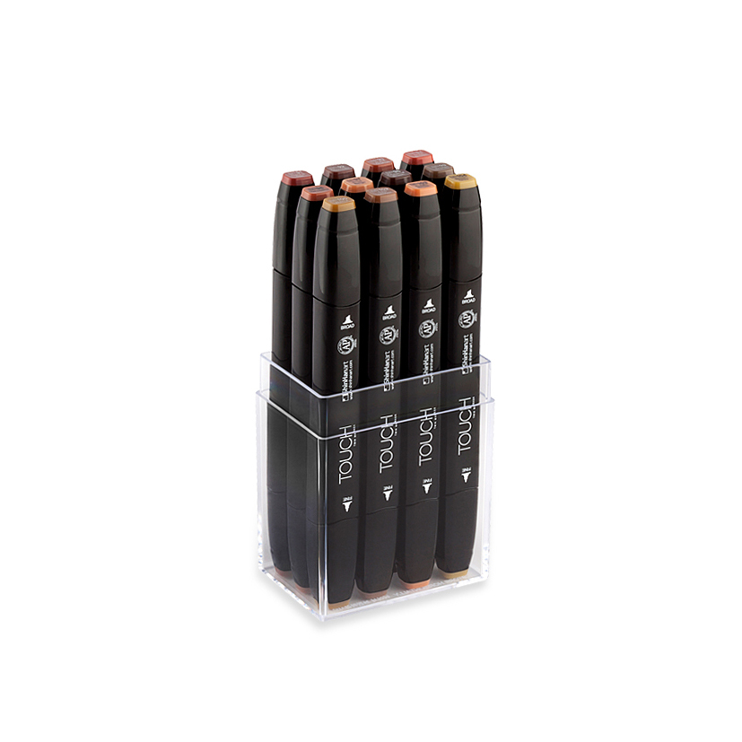 Image of Touch Twin Marker 12 Set [Wood Color] 1101210 8809309663396