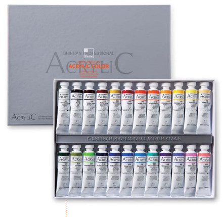 Image of Akrylfärgset ShinHan Artist Professional 24x20ml 11251800024 8803332301225