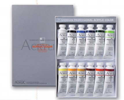 Image of Akrylfärgset ShinHan Artist Professional 12x50ml 11253010012 8803332301423