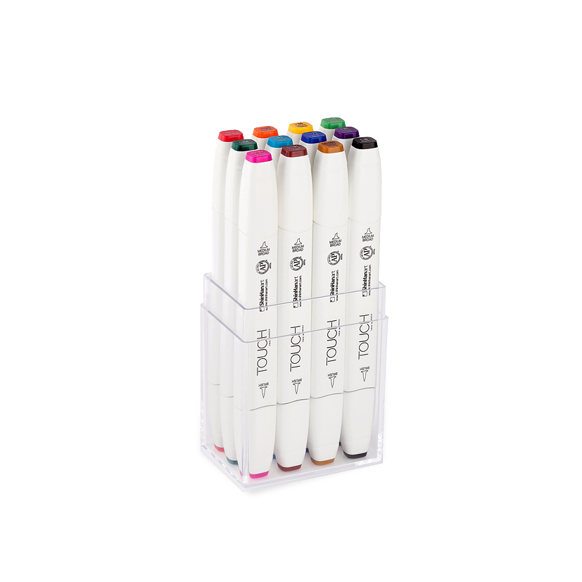 Image of Touch Twin 12 BRUSH Marker Set [Main Color] 1211213 8809309666847