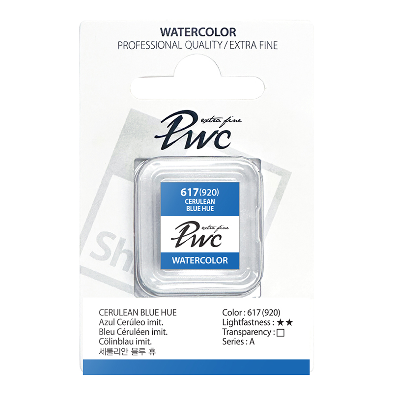 Image of Akvarellfärg ShinHan PWC 1/2-kopp CERULEAN BLUE HUE A 617 (5F) 12130210617 8803332980383