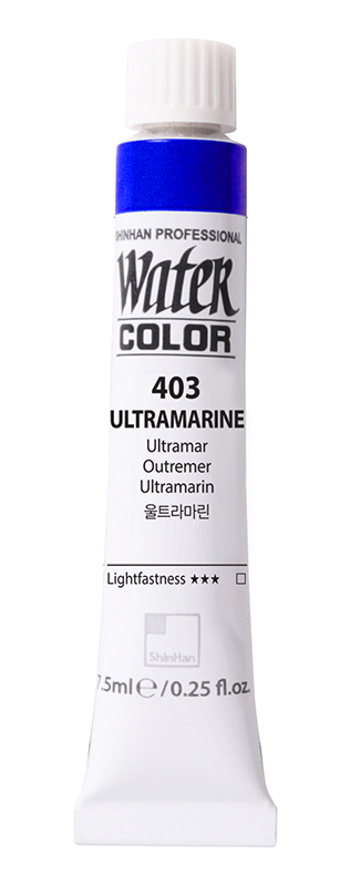Image of Akvarellfärg ShinHan PRO Watercolor 7,5ml Ultramarine  403 (3F) 12200700403 8803332510023