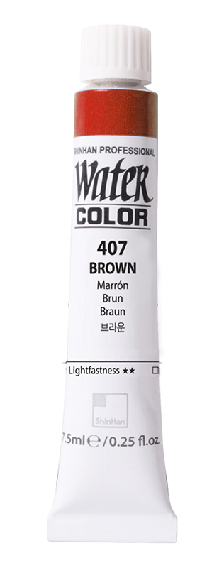 Image of Akvarellfärg ShinHan PRO Watercolor 7,5ml Brown  407 (3F) 12200700407 8803332510061