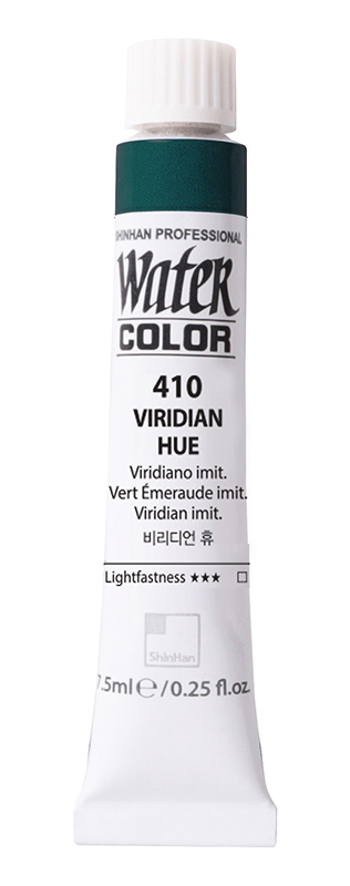 Image of Akvarellfärg ShinHan PRO Watercolor 7,5ml Viridian  410 (3F) 12200700410 8803332510092