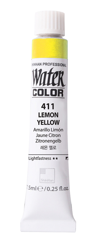 Image of Akvarellfärg ShinHan PRO Watercolor 7,5ml Lemon Yellow  411 (3F) 12200700411 8803332510108