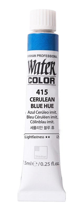 Image of Akvarellfärg ShinHan PRO Watercolor 7,5ml Cerulean Blue  415 (3F) 12200700415 8803332510146
