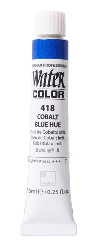 Image of Akvarellfärg ShinHan PRO Watercolor 7,5ml Cobalt Blue  418 (3F) 12200700418 8803332510177