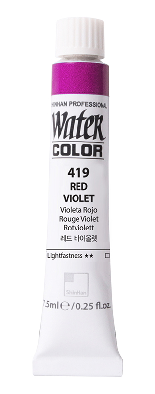Image of Akvarellfärg ShinHan PRO Watercolor 7,5ml Red Violet  419 (3F) 12200700419 8803332510184