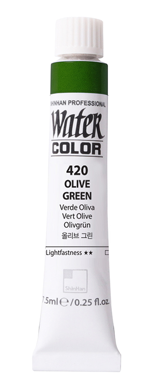 Image of Akvarellfärg ShinHan PRO Watercolor 7,5ml Olive Green  420 (3F) 12200700420 8803332510191