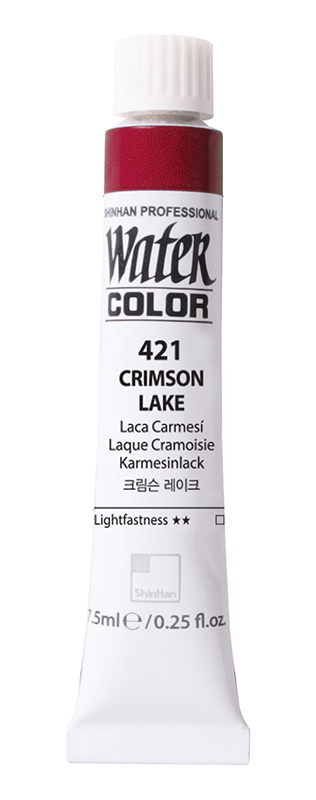 Image of Akvarellfärg ShinHan PRO Watercolor 7,5ml Crimson Lake  421 (3F) 12200700421 8803332510207