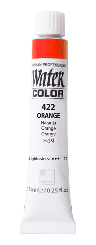 Image of Akvarellfärg ShinHan PRO Watercolor 7,5ml Orange  422 (3F) 12200700422 8803332510214