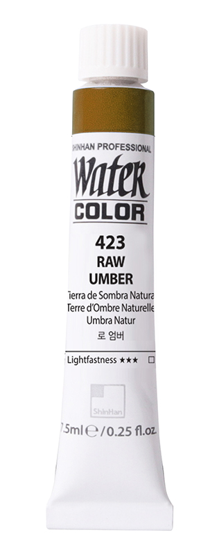 Image of Akvarellfärg ShinHan PRO Watercolor 7,5ml Raw Umber  423 (3F) 12200700423 8803332510221