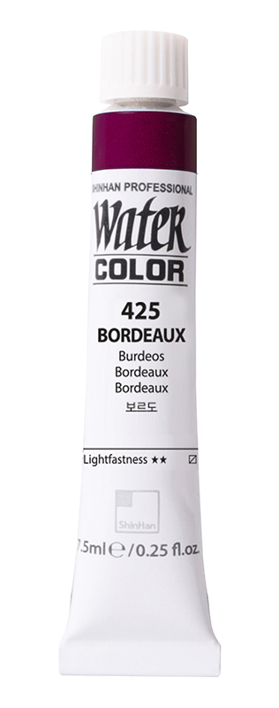 Image of Akvarellfärg ShinHan PRO Watercolor 7,5ml Bordeaux  425 (3F) 12200700425 8803332510245