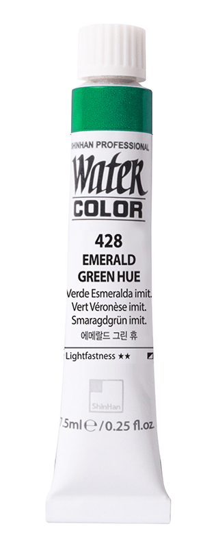 Image of Akvarellfärg ShinHan PRO Watercolor 7,5ml Emerald Green  428 (3F) 12200700428 8803332510276