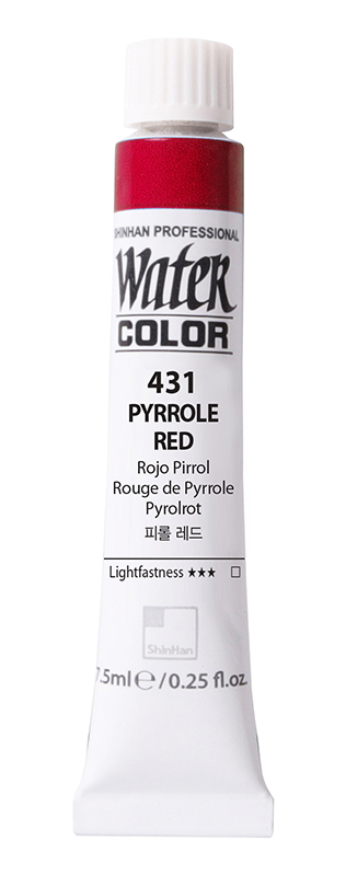 Image of Akvarellfärg ShinHan PRO Watercolor 7,5ml  PYRROLE RED 431 (3F) 12230700431 8803332323319