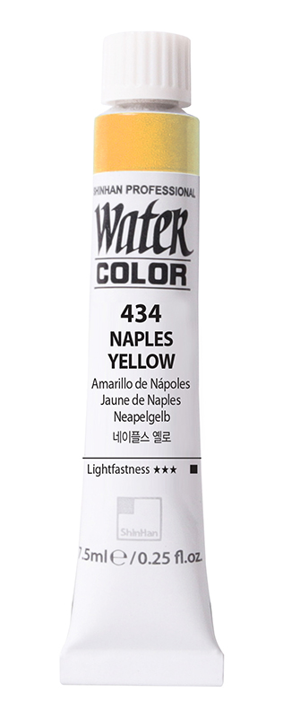 Image of Akvarellfärg ShinHan PRO Watercolor 7,5ml  NAPLES YELLOW 434 (3F) 12230700434 8803332323340