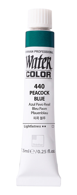 Image of Akvarellfärg ShinHan PRO Watercolor 7,5ml  PEACOCK BLUE 440 (3F) 12230700440 8803332323401