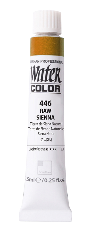 Image of Akvarellfärg ShinHan PRO Watercolor 7,5ml  RAW SIENNA 446 (3F) 12230700446 8803332323463