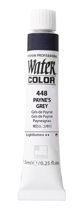 Image of Akvarellfärg ShinHan PRO Watercolor 7,5ml  PAYNE'S GREY 448 (3F) 12230700448 8803332323487
