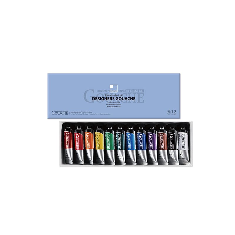 Image of Gouachefärgset ShinHan Professional Gouache 15ml Tube 12 Colors Set 16251500012 8803332970124