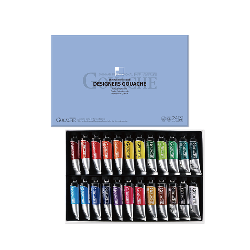 Image of Gouachefärgset ShinHan Professional Gouache 15ml Tube 24 Colors Set A 16251510024 8803332970247
