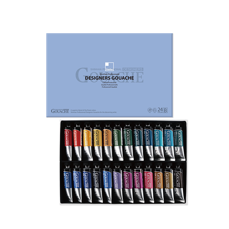 Image of Gouachefärgset ShinHan Professional Gouache 15ml Tube 24 Colors Set B 16251520024 8803332990245