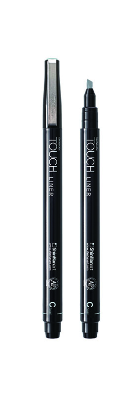 Image of Fineliner Touch Liner Chisel  Cool grey (12F) 4201200 8809326420354