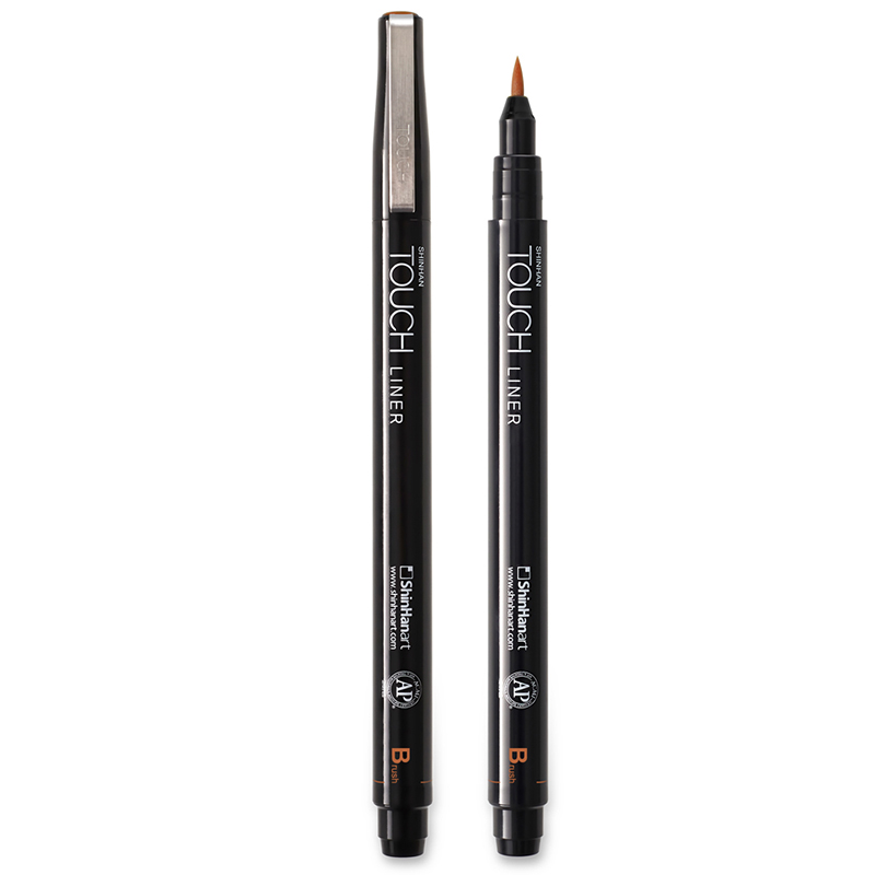 Image of Fineliner Touch Liner BRUSH 0.1mm Brown (12F) 4300700 8809326420224