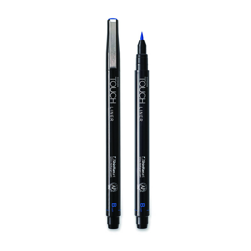 Image of Fineliner Touch Liner BRUSH 0.1mm Cobalt blue (12F) 4301000 8809326420309