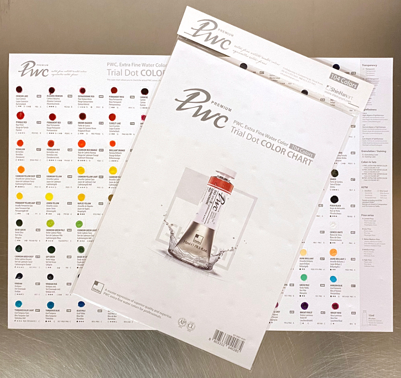 Image of Testfärgkarta Shinhan PWC extra fine Dot Color Chart 8213007