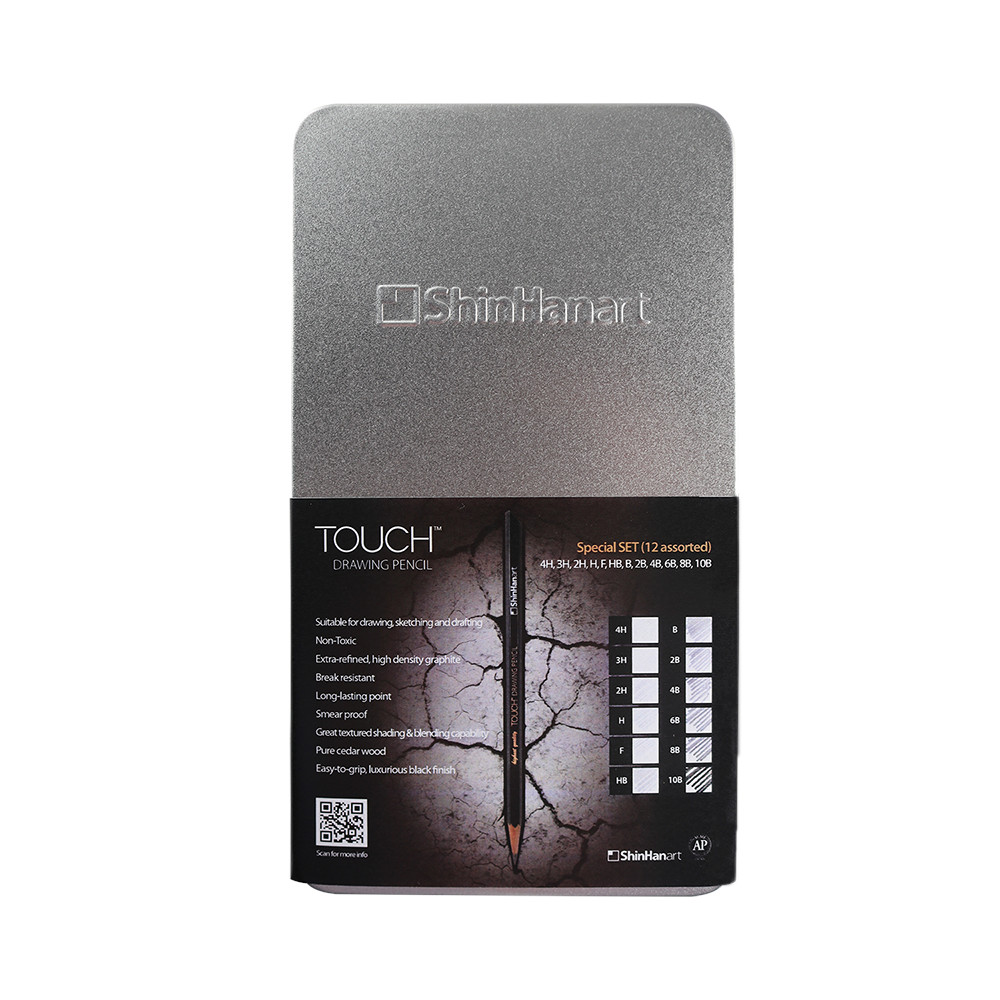 Image of Blyertspennset TOUCH DRAWING PENCIL - ASSORTED SET (TIN) OF 12 86150031623 8803332810321