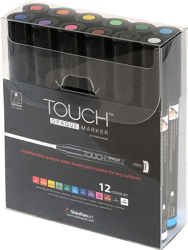 Image of TOUCH Opaque Marker 12Colors SET - Medium 86150032005 8803332041992