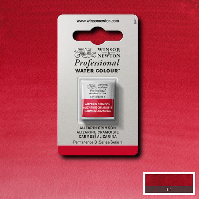 Image of Akvarellfärg Winsor & Newton Prof. 1/2-kopp  Alizarin crimson 004 S1 101004 094376550016