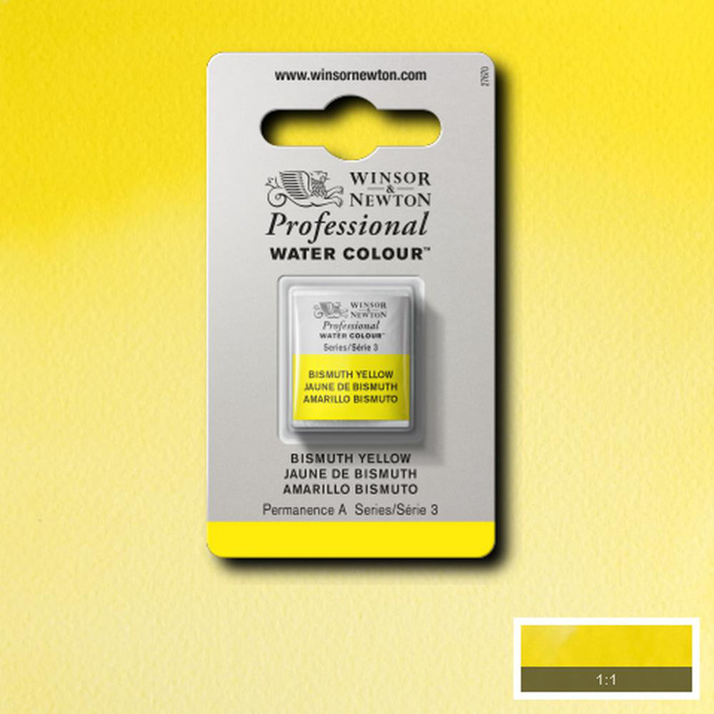 Image of Akvarellfärg Winsor & Newton Prof. 1/2-kopp  Bismouth Yellow 025 S3 101025 094376550047