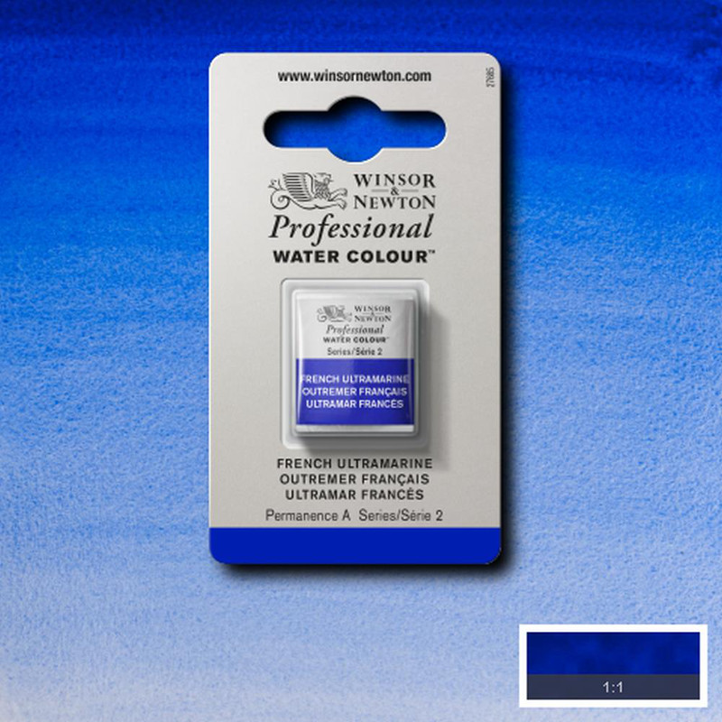 Image of Akvarellfärg Winsor & Newton Prof. 1/2-kopp  French ultramarine 263 * S2 101263 094376550238