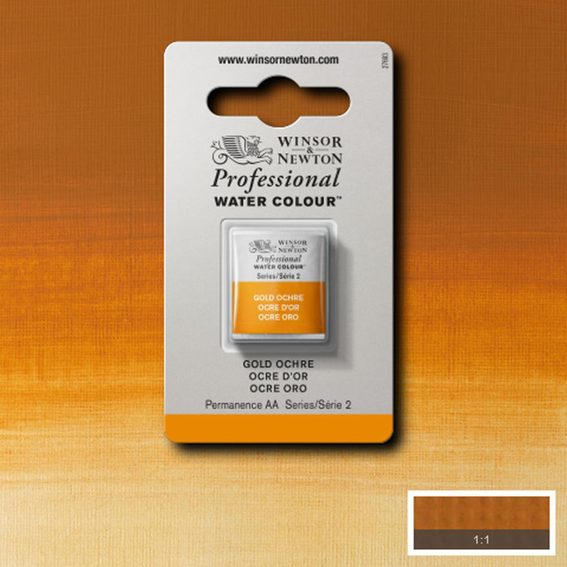 Image of Akvarellfärg Winsor & Newton Prof. 1/2-kopp  Gold ochre 285 S2 101285 094376550337