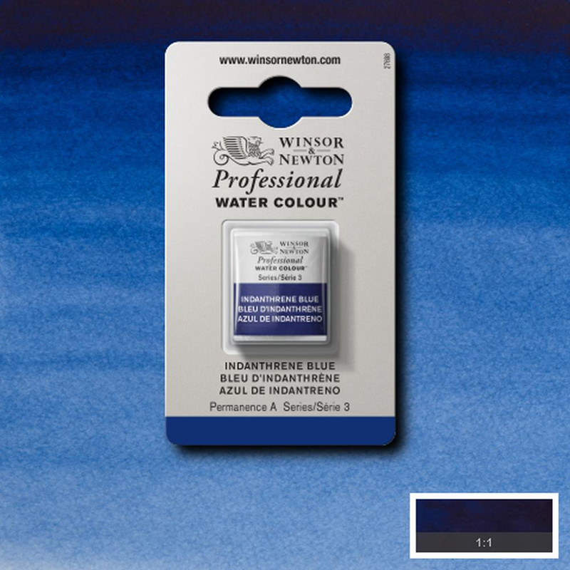 Image of Akvarellfärg Winsor & Newton Prof. 1/2-kopp  Indianthrene blue 321 S3 101321 094376550382