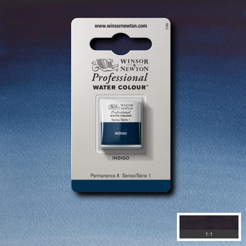 Image of Akvarellfärg Winsor & Newton Prof. 1/2-kopp  Indigo 322 S1 101322 094376550399