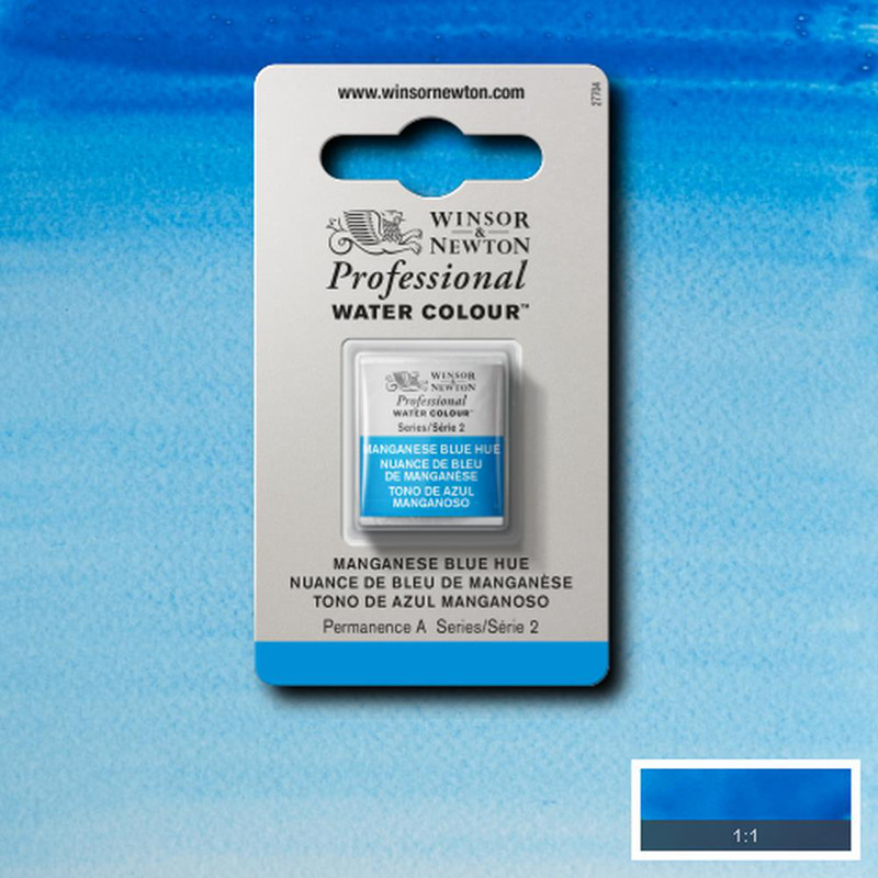 Image of Akvarellfärg Winsor & Newton Prof. 1/2-kopp  Manganese blue hue 379 S2 101379 094376550443