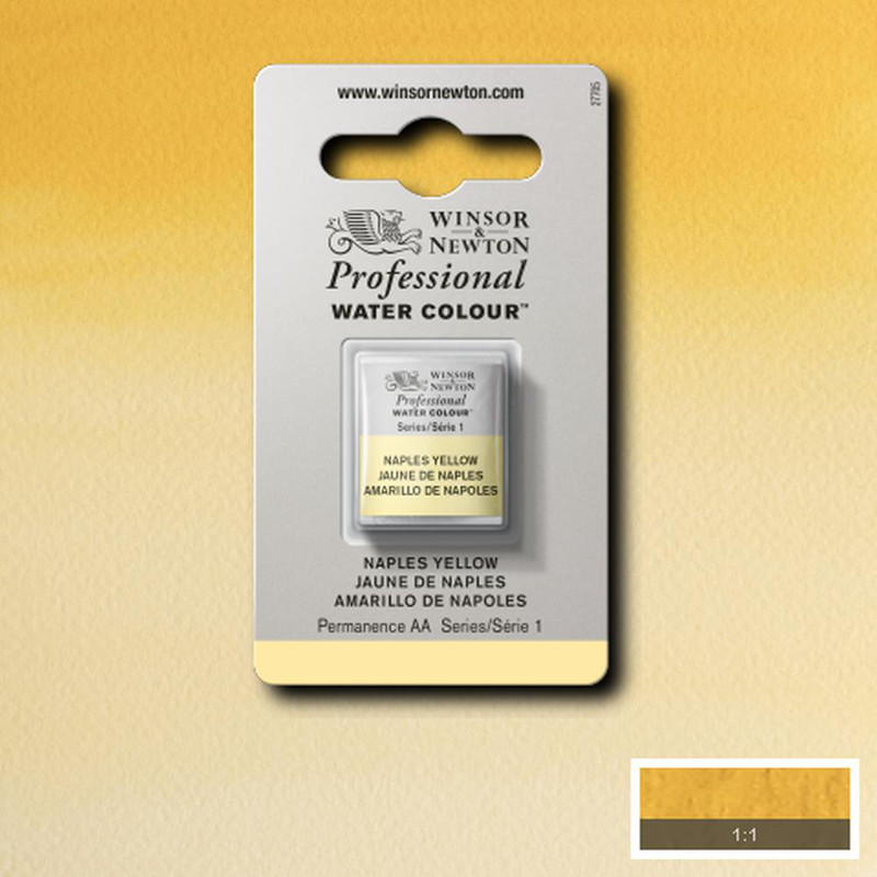 Image of Akvarellfärg Winsor & Newton Prof. 1/2-kopp  Naples yellow  422 S1 101422 094376550450