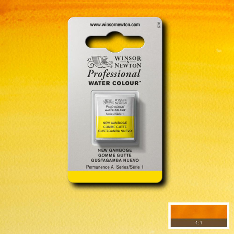 Image of Akvarellfärg Winsor & Newton Prof. 1/2-kopp  Gamboge new 267 S1 101267 094376550498