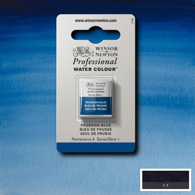 Image of Akvarellfärg Winsor & Newton Prof. 1/2-kopp  Prussian blue 538 S1 101538 094376550504