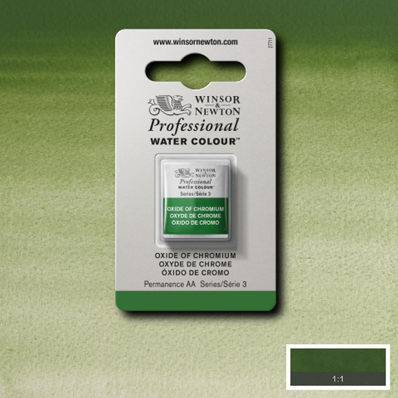 Image of Akvarellfärg Winsor & Newton Prof. 1/2-kopp  Oxide of chromium 459 S3 101459 094376550528